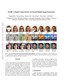 TextIR: A Simple Framework for Text-based Editable Image Restoration