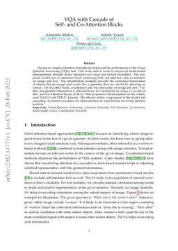 VQA with Cascade of Self- and Co-Attention Blocks