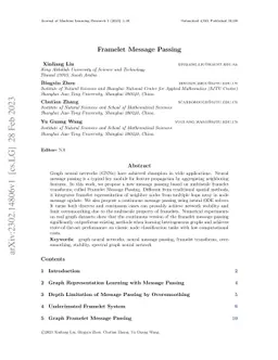 Framelet Message Passing