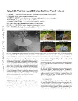 BakedSDF: Meshing Neural SDFs for Real-Time View Synthesis