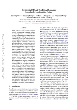 DINOISER: Diffused Conditional Sequence Learning by Manipulating Noises