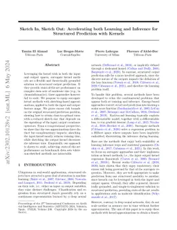 Sketch In, Sketch Out: Accelerating both Learning and Inference for
  Structured Prediction with Kernels