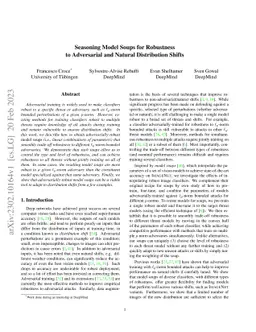 Seasoning Model Soups for Robustness to Adversarial and Natural
  Distribution Shifts