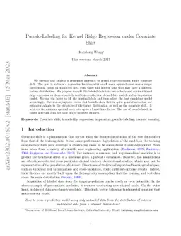 Pseudo-Labeling for Kernel Ridge Regression under Covariate Shift