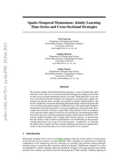 Spatio-Temporal Momentum: Jointly Learning Time-Series and
  Cross-Sectional Strategies