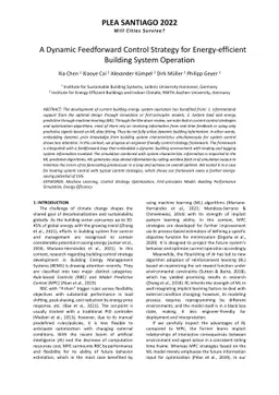 A Dynamic Feedforward Control Strategy for Energy-efficient Building
  System Operation