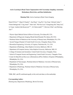 Active Learning in Brain Tumor Segmentation with Uncertainty Sampling,
  Annotation Redundancy Restriction, and Data Initialization