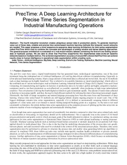 PrecTime: A Deep Learning Architecture for Precise Time Series
  Segmentation in Industrial Manufacturing Operations