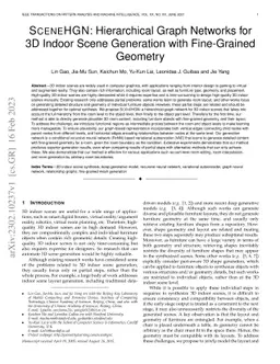 SceneHGN: Hierarchical Graph Networks for 3D Indoor Scene Generation
  with Fine-Grained Geometry