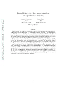 Faster high-accuracy log-concave sampling via algorithmic warm starts