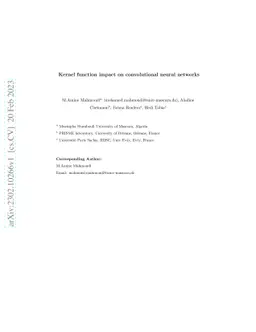 Kernel function impact on convolutional neural networks