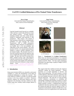 CertViT: Certified Robustness of Pre-Trained Vision Transformers