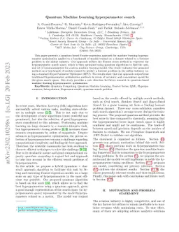 Quantum Machine Learning hyperparameter search
