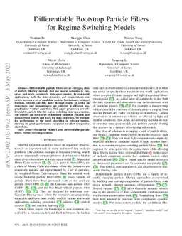 Differentiable Bootstrap Particle Filters for Regime-Switching Models