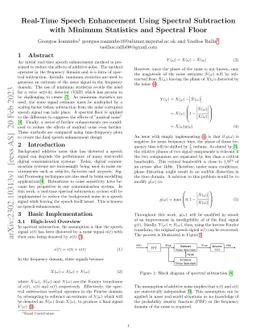 Real-Time Speech Enhancement Using Spectral Subtraction with Minimum
  Statistics and Spectral Floor
