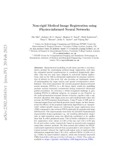 Non-rigid Medical Image Registration using Physics-informed Neural
  Networks
