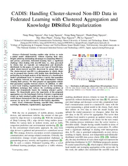CADIS: Handling Cluster-skewed Non-IID Data in Federated Learning with
  Clustered Aggregation and Knowledge DIStilled Regularization