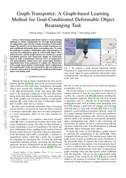Graph-Transporter: A Graph-based Learning Method for Goal-Conditioned
  Deformable Object Rearranging Task