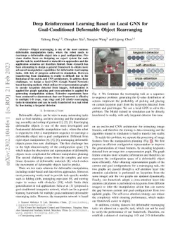 Deep Reinforcement Learning Based on Local GNN for Goal-conditioned
  Deformable Object Rearranging