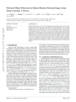 Oriented Object Detection in Optical Remote Sensing Images using Deep Learning: A Survey