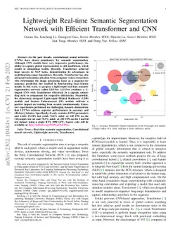 Lightweight Real-time Semantic Segmentation Network with Efficient
  Transformer and CNN