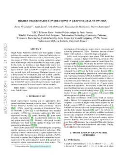 Higher-order Sparse Convolutions in Graph Neural Networks
