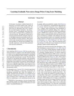 Learning Gradually Non-convex Image Priors Using Score Matching