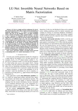 LU-Net: Invertible Neural Networks Based on Matrix Factorization