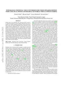 Nonparallel Emotional Voice Conversion For Unseen Speaker-Emotion Pairs
  Using Dual Domain Adversarial Network & Virtual Domain Pairing