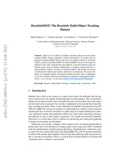 BrackishMOT: The Brackish Multi-Object Tracking Dataset
