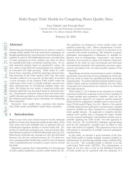 Multi-Target Tobit Models for Completing Water Quality Data