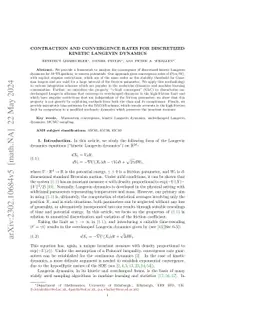 Contraction and Convergence Rates for Discretized Kinetic Langevin
  Dynamics