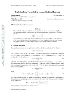 Exploring Local Norms in Exp-concave Statistical Learning
