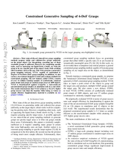 Constrained Generative Sampling of 6-DoF Grasps
