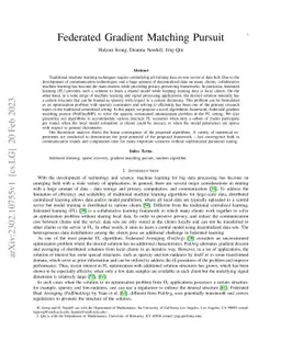 Federated Gradient Matching Pursuit