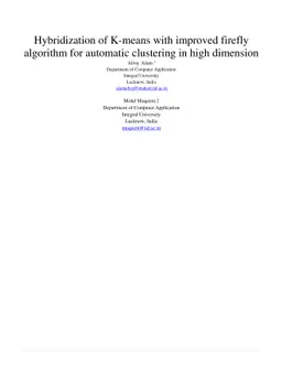 Hybridization of K-means with improved firefly algorithm for automatic
  clustering in high dimension