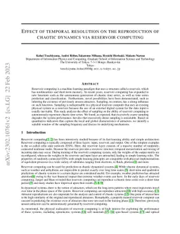 Effect of temporal resolution on the reproduction of chaotic dynamics
  via reservoir computing