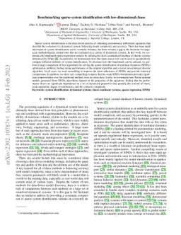 Benchmarking sparse system identification with low-dimensional chaos