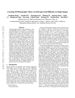 Learning 3D Photography Videos via Self-supervised Diffusion on Single
  Images