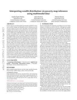 Interpreting wealth distribution via poverty map inference using
  multimodal data