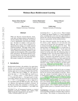 Minimax-Bayes Reinforcement Learning