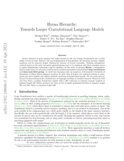 Hyena Hierarchy: Towards Larger Convolutional Language Models