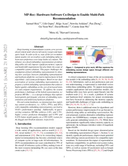 MP-Rec: Hardware-Software Co-Design to Enable Multi-Path Recommendation
