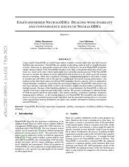 Eigen-informed NeuralODEs: Dealing with stability and convergence issues
  of NeuralODEs