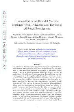 Human-Centric Multimodal Machine Learning: Recent Advances and Testbed
  on AI-based Recruitment