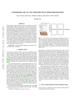Conformers are All You Need for Visual Speech Recognition