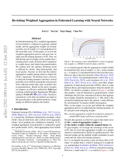 Revisiting Weighted Aggregation in Federated Learning with Neural
  Networks