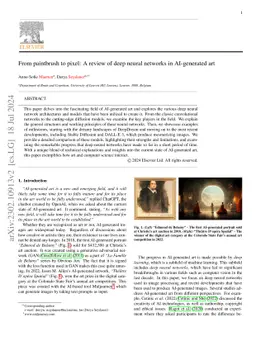 From paintbrush to pixel: A review of deep neural networks in AI-generated art