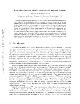 Unification of popular artificial neural network activation functions