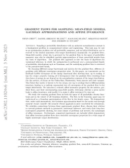 Gradient Flows for Sampling: Mean-Field Models, Gaussian Approximations
  and Affine Invariance